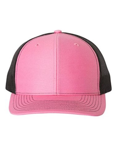 RICHARDSON - Adjustable Snapback Trucker Cap - 112 - OSFM - Hot Pink/Black