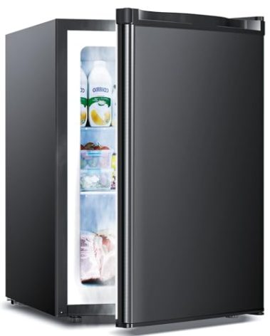 Electactic 2.2 Cu.ft Upright Freezer, Small Mini Freezer with Adjustable Thermostat, Removable Shelves, Reversible Single Door, for Bedroom/Home/Dorms/Apartment (Black)