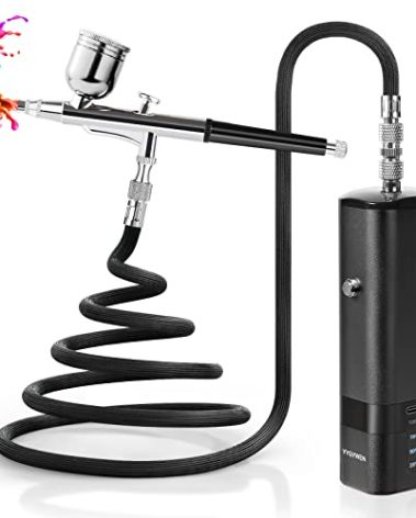 Airbrush Kit with Compressor, 32PSI Handheld Mini Air Brush Gun Set, Portable High Pressure Air Brushes for Painting, Tattoo, Nail Art, Mode, Makeup, Cake, Barber