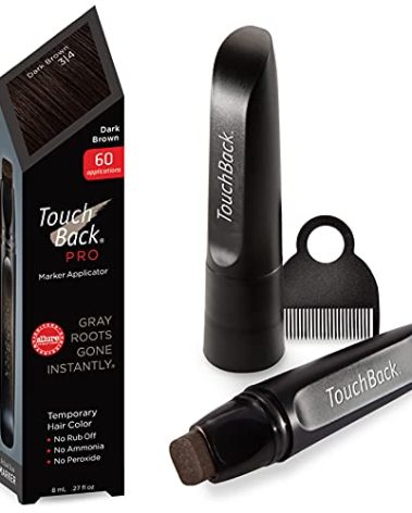 TouchBack Pro Gray Root Touch Up Marker Applicator - Real Hair Color - Dark Brown
