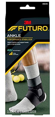 3M Futuro Sport Deluxe Black Ankle Stabilizer One Size Hook and Loop Strap for The Foot 46645ENR