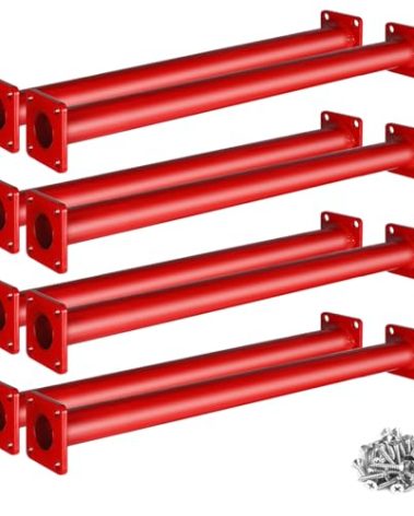 TAYUQEE Steel Monkey Bars for Kids - 18 Inches Heavy Duty Metal Monkey Bars Ladder Rungs Kit, 8 PCS Playset Monkey Bar Rods with Mounting Plates for Indoor Outdoor Backyard Playground, Hold 250 Lbs