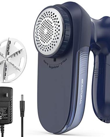 BEAUTURAL Sweater Fabric Shaver Home-Edition, Powerful & Efficient Lint Remover for Clothes and Furniture, AC Adapter or Battery Powered Pill Fuzz Remover, Special for Your Family Ultramarine