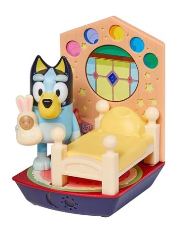 Bluey Goglow Dream Nightlight, 3-in-1 Interactive Toddler Light with Handy Flashlight and Sleep Timer, Soothing Night Light for Kids of Ages 2+