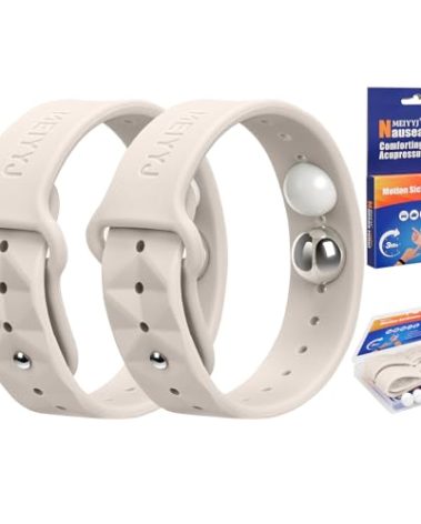 MEIYYJ Morning Sickness Relief Wristbands Motion Sickness Bands for Adults Sea Sickness Wristbands for Cruise Travel Nausea Relief of Headaches, Insomnia, Anxiety and Queasinesss-Star Light