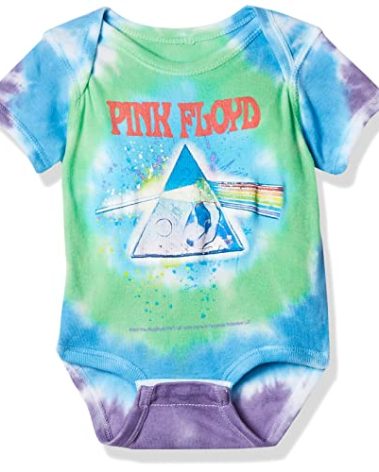 Liquid Blue baby boys Pink Floyd Dark Side Oil Paint Onesie T Shirt, Tie/Dye, 12-18 Months US