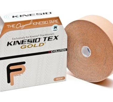 Kinesio Taping - Elastic Therapeutic Athletic Tape Tex Gold FP - Bulk Roll - Beige – 2 in. x 103 ft