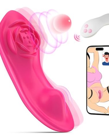 Adult Sex Toys for Women & Couples, Wearable Panty Vibrator Rose Sex Toy, 3-in-1 APP Remote Control Mini Butterfly Vibrator Clitoris G spot Vagina Stimulator with 10x2 Vibration Modes, Clit Novelties