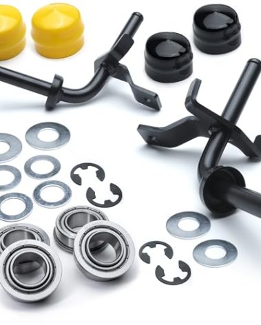 Front Wheel Bushing to Bearing Conversion Kit & Axle Steering Spindles GY20047 GY20048 for John Deere L100 L105 L107 L108 L110 L111 L118 L120 L130 G110 Scotts L1742 L2048 & More GY20616BLE GY20617BLE