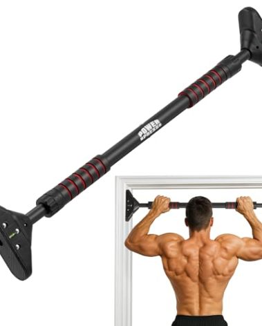 Power Press Door Pull Up Bar - Door Frame Pull Up Bar Doorway - Strength Training Pull-Up Bars - Adjustable Portable Exercise Bars for Home Workouts - Doorway Pullup Dead Hang