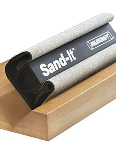 Milescraft 1622 – Sand-It Multi-Surface Sanding Block. Sand Flat, Concave, Convex & Round Surfaces or Fit into Tight Spaces. Accepts any ¼ Sheet of Sand Paper. 150 Grit Sand Paper Included