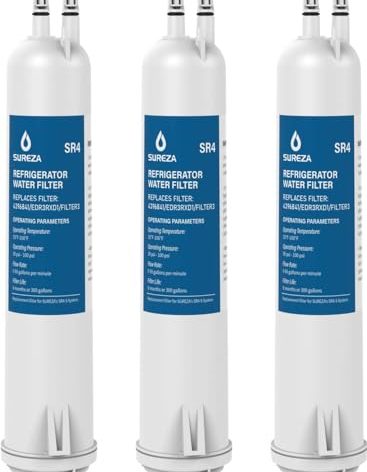 Refrigerator Water Filter Compatible with Everydrop® Filter 3, EDR3RXD1, 4396841, 4396710, Kenmore® 9030, 9083, 46-9083, 46-9030, 3Pack