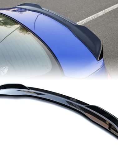 PSLER Trunk Spoiler Compatible with Civic Sedan 11th Gen 2026 2022 2023 2024 2025 Lid Rear Spoiler Wing Highkick Duckbill Styling Exterior Tail Fin Bright Black