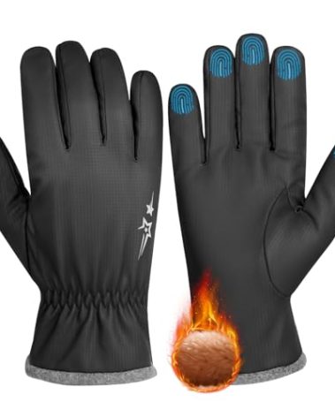 HOZMOZ Winter Gloves for Men Women Cold Weather, Full Touchscreen Gloves with Warm Plush Lining Cycling Driving Gloves