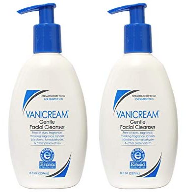 Vanicream Gentle Facial Cleanser for Sensitive Skin, 8 fl oz pack of 2