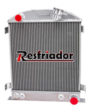 Resfriador 3 Row Core All Aluminum radiator Compatible With 1930-1932 Ford Model A Hi-Boy Chevy V8 Engine 1931