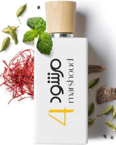 ATYAB AL MARSHOUD - Marshoud 4 (White) Eau de Parfum 100ml, Unisex Oud Perfume for Women and Men, with Mint, Saffron & Cardamom - Long-Lasting, Luxurious Arabian Perfume