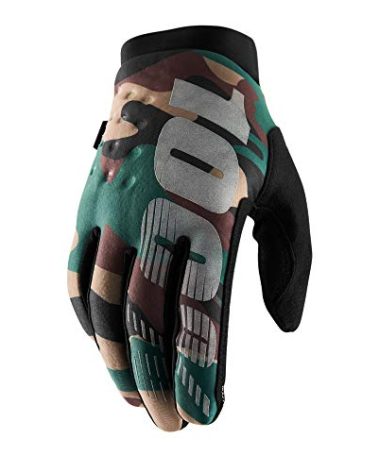 100% BRISKER Cold Weather Motocross & Mountain Bike Gloves - Warm Winter MTB & MX Powersport Racing Protective Gear (MD - CAMO/Black)