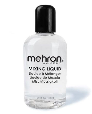 Mehron Makeup Mixing Liquid | Water Resistant For All Day Wear | Multi-Use Makeup Transformer | Eyeliner Mixing Medium | Clear 4.5 fl oz (133 ml)