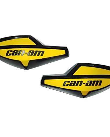 Can-Am New OEM Black and Yellow Handlebar Wind Deflectors, 715000525