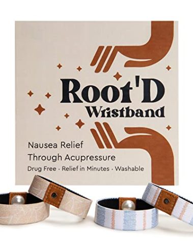 Root'd Anti Nausea Wristband | Motion Sickness Bands, Morning Sickness Relief - Sea Bands for Motion Sickness & Travel, Pregnancy Nausea Relief Band (Medium)