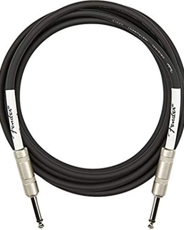 Fender 10-Foot Original Instrument Cable Compatible with Modem, Straight-Straight, Black - 1 Pack