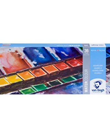 Van Gogh Watercolor Paint Set, Metal Tin, 36-Half Pan