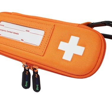 mymedibag Single Epipen Carry Case - Hardcase Insulated Medication Bag - Bright Orange Epipen Holder, Highly Visible and Noticeable Medical Case for Emergencies