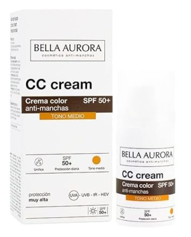 Bella Aurora Cc Cream Medium Shade SPF50 Plus, 30 ml