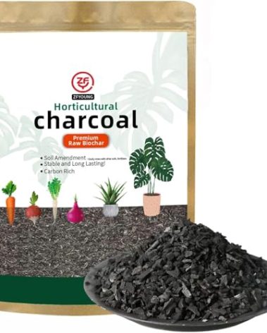 ZFYOUNG Organic Activated Charcoal for Garden - Garden Organic Horticultural Charcoal and Greenhouse Made from by-Products Pure Hardwood for Growing and Gardening Plants 300g Bags