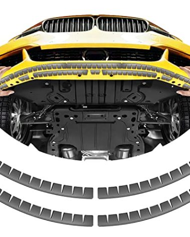 UOUSIYDSK Front Bumper Scrape Guard 4 Pack Car Universal Black Bumper Lips Scrape Guard Car Under Bumper or Anti-Scratch DIY Protector for Lowered Cars, Sport Cars and SUV