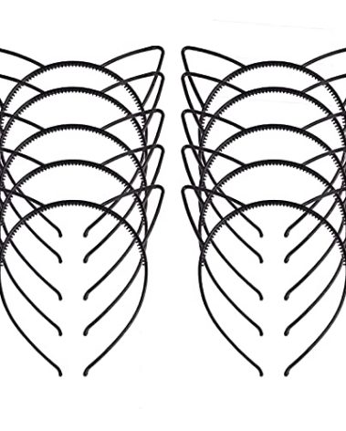 Rhoxshy Plastic Cat Ears Headband Cat Headbands for Girls Sawtooth Animal Ears Hair Accessories Women Multicolor Head Hoops Black Kitty Ears Hairbands Adjustable Ear Headwear