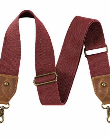 Nefelibata Purse Strap-2" Crazy Horse Leather Wide Shoulder Strap Adjustable Replacement,Retro Solid Color Crossbody Bag Straps for Handbag,Crossbody Bags,Shoulder Bags(Burgundy)