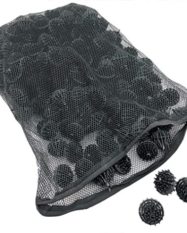 Aquarium Masters 300 Count 1.5 Inch Large Bio Balls Filter Media - Includes 18x14 Mesh Bag with Easy Access Zipper - Perfect Bio Balls for Pond Filter Media