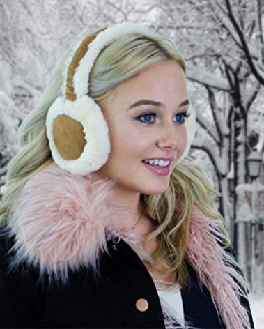 ALZO Bluetooth Earmuff Headphones Fashion Accessory - Color Cream Caramel