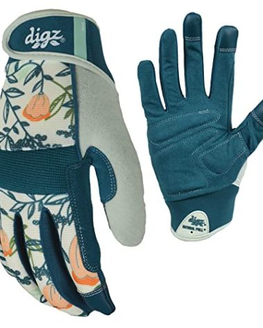 High Performance Garden Gloves for Women, Thorn Proof Gardening Gloves, Touchscreen Compatible, Reinforced Palm & Knuckle Padding for Protection, Medium, 1-Pack, Coral Floral Pattern | 77861-23