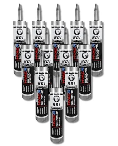 Red Devil 089650 Extreme Temperature HVAC/R Silicone Sealant, 280 ml, Aluminum, 12 Pack, Made in USA