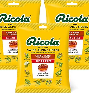 Ricola Sugar Free Original Swiss Herb Cough Drops, 19Count (Pack of 3)