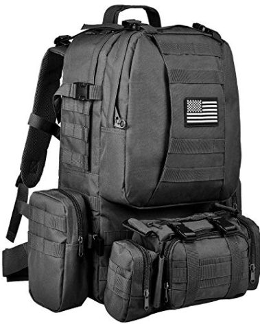 CVLIFE Tactical Backpack Military Army Rucksack 60L Large Assault Pack Detachable Molle Bag