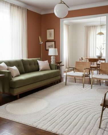 Nuloom Gloria Beige, 8' x 10', Abstract, Shag, Soft and Cozy, Plush, High Traffic, Stain Resistant, Easy Clean, Durable Area Rug for Bedroom, Living Room, Dining Space, Den, Foyer, Entryway