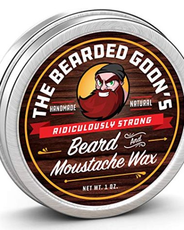The Bearded Goon Ridiculously Strong Mustache and Beard Wax for Men | All Day Style Control to Tame Facial Hair | All Natural Handlebar Moustache Wax - 1oz (30ml)