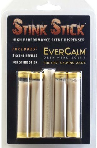 Conquest Scents Stink Stick EverCalm Wax Tubes – 4 Pack Refill | Deer Attractant Scent Tube for Scent Dispenser | Calming Deer Scent for Hunting | Refill Tubes for Stink Stick