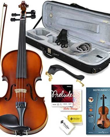Bunnel Pupil Violin Outfit 4/4 Full Size By Kennedy Violins - Carrying Case and Accessories Included - Solid Maple Wood and Ebony Fittings