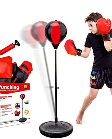 Punching Bag for Kids, 3-12 Adjustable Boxing Equipment with Boxing Gloves, Boxing Set as Boys & Girls Toys Gifts