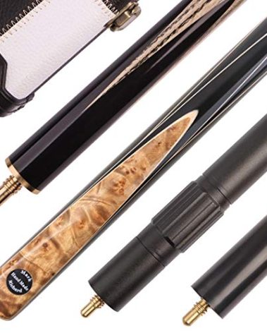 Mark Richard 3/4 Piece 57 Inches 60 Inches Handmade Snooker Cue Kit - Aluminium - Leather Case - Ash Shaft (E (57" Length, 9.5mm tip))
