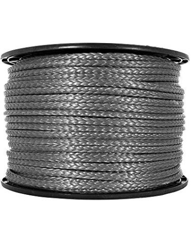 Rope & Cord 12-Strand DYMAX Rope | Gray | 10, 25, 50, 100, 600 ft | ½, ¼, 1/8, 3/8, 5/16 in | Made in The USA