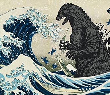 Godzilla - Great Wave Wall Poster, 34L" x 22.4W", Unframed Version