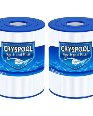 Cryspool® pwk65 Compatible with Watkins 31114, Hot Spot spa Filter, C-8465, FC-3960, 71827, 71828, Watkins 65 sq.ft hot tub Filter, 2 Pack