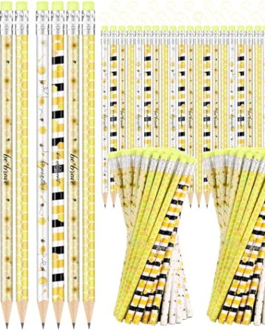 Tinlade 240 Pcs Scented Pencils Funny HB Bee Pencils for Bee Themed favors Decorations Fall Inspirational Rewards Gifts Supplies
