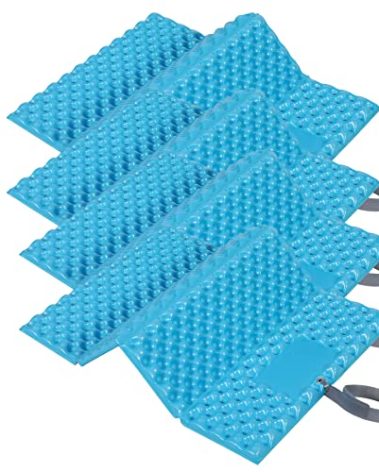 REDCAMP Foam Hiking Seat Pad, Foldable Z Ultralight Sitting Pad for Camping Backpacking Stadium Outdoor, Blue 4pcs